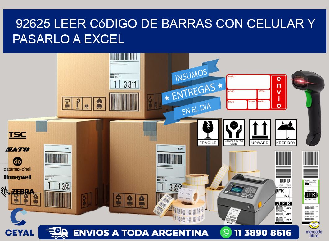 92625 Leer código de barras con celular y pasarlo a Excel