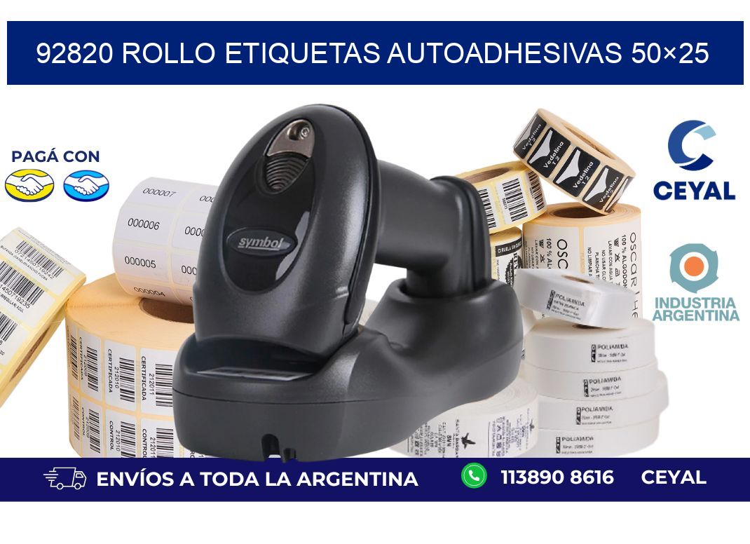 92820 Rollo Etiquetas autoadhesivas 50×25