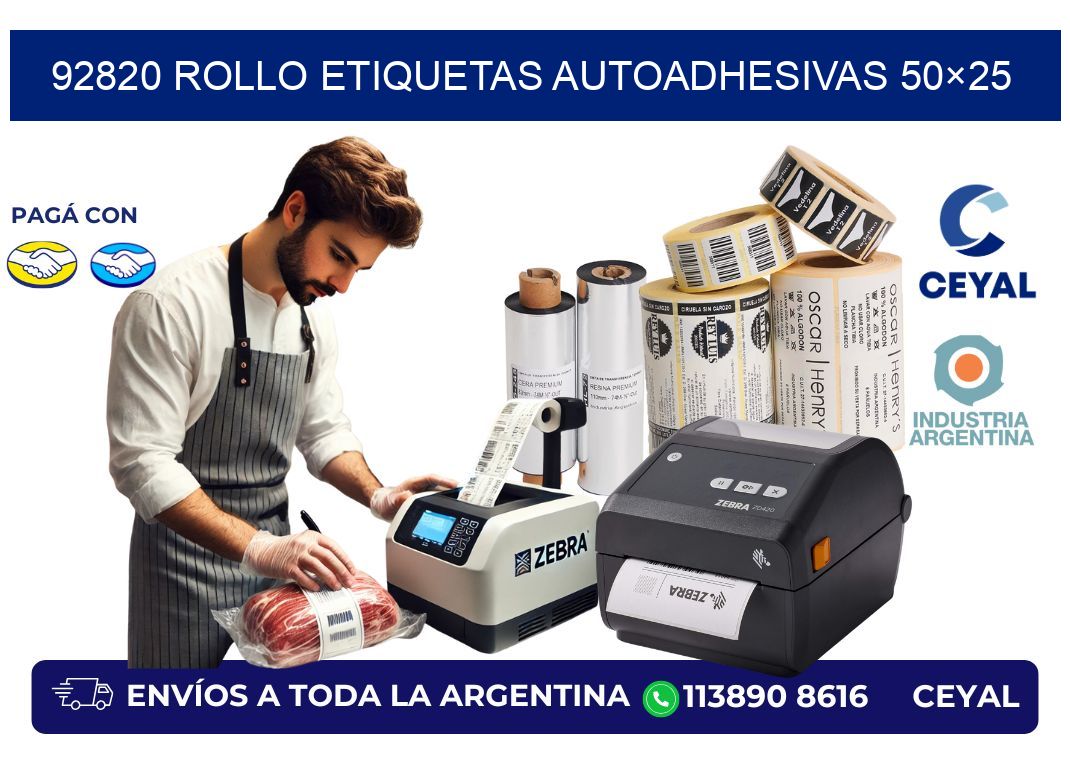 92820 Rollo Etiquetas autoadhesivas 50×25