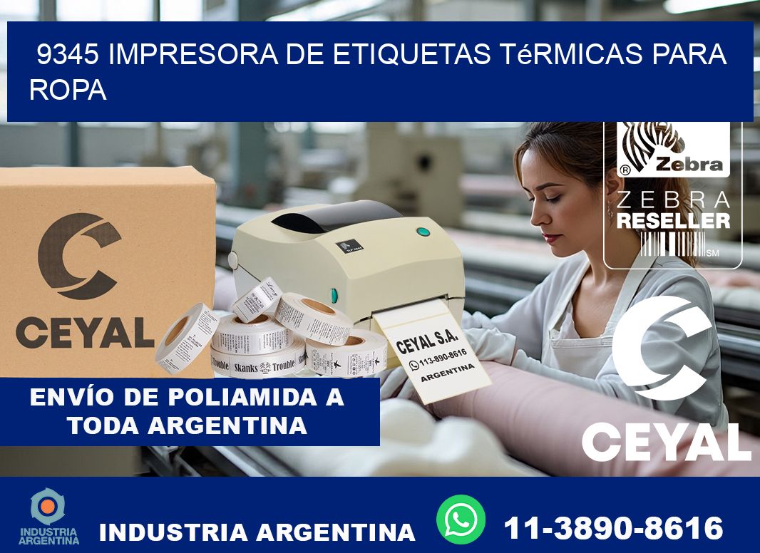 9345 impresora de etiquetas térmicas para ropa
