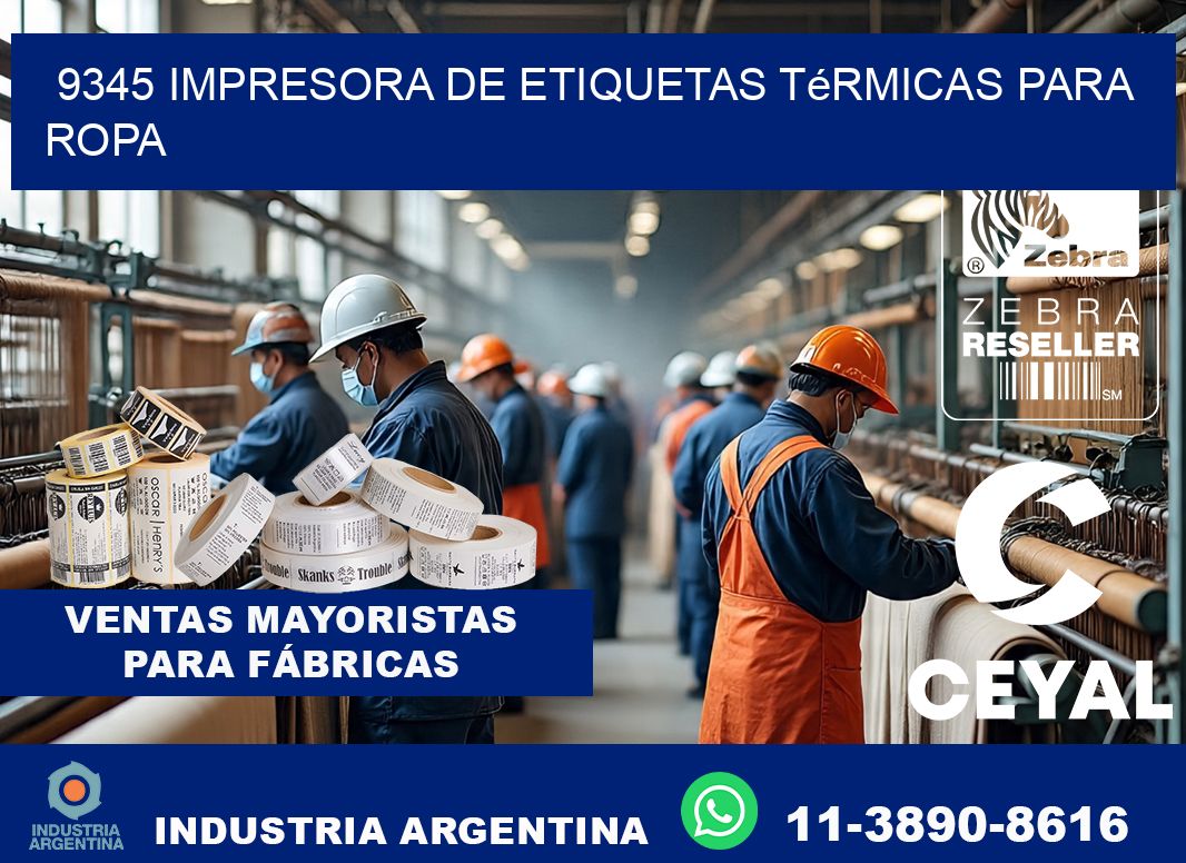9345 impresora de etiquetas térmicas para ropa