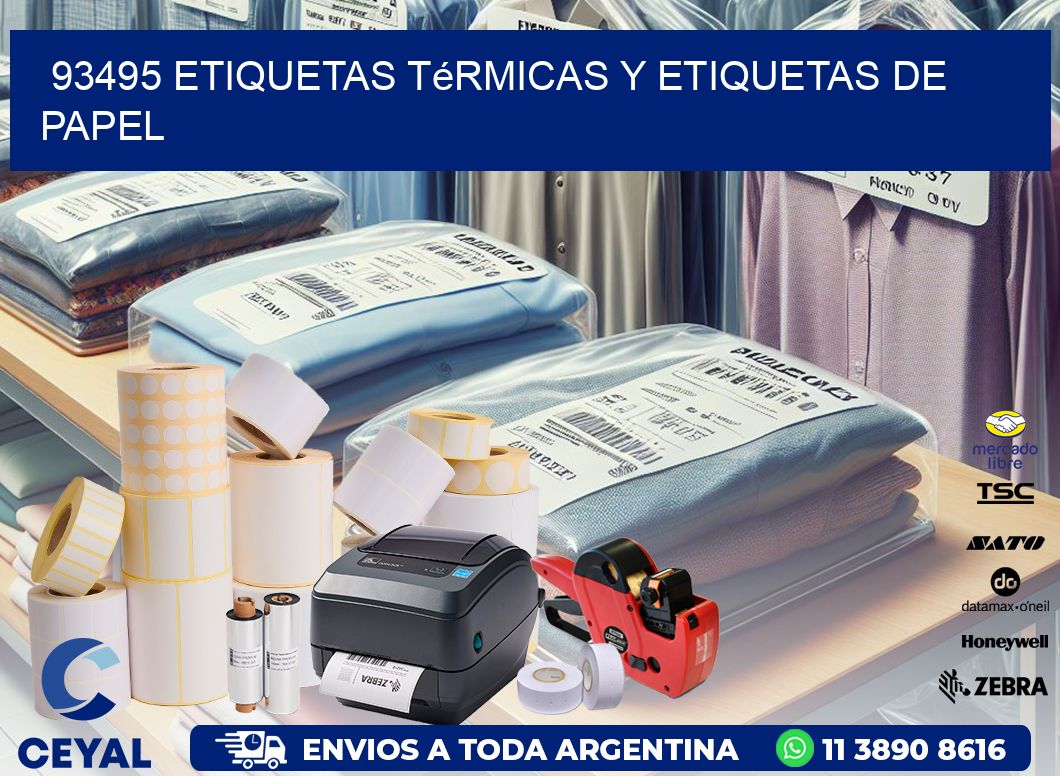 93495 etiquetas térmicas y etiquetas de papel
