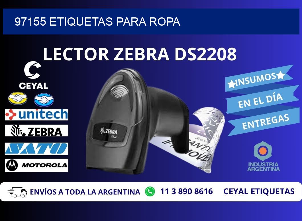 97155 etiquetas para ropa