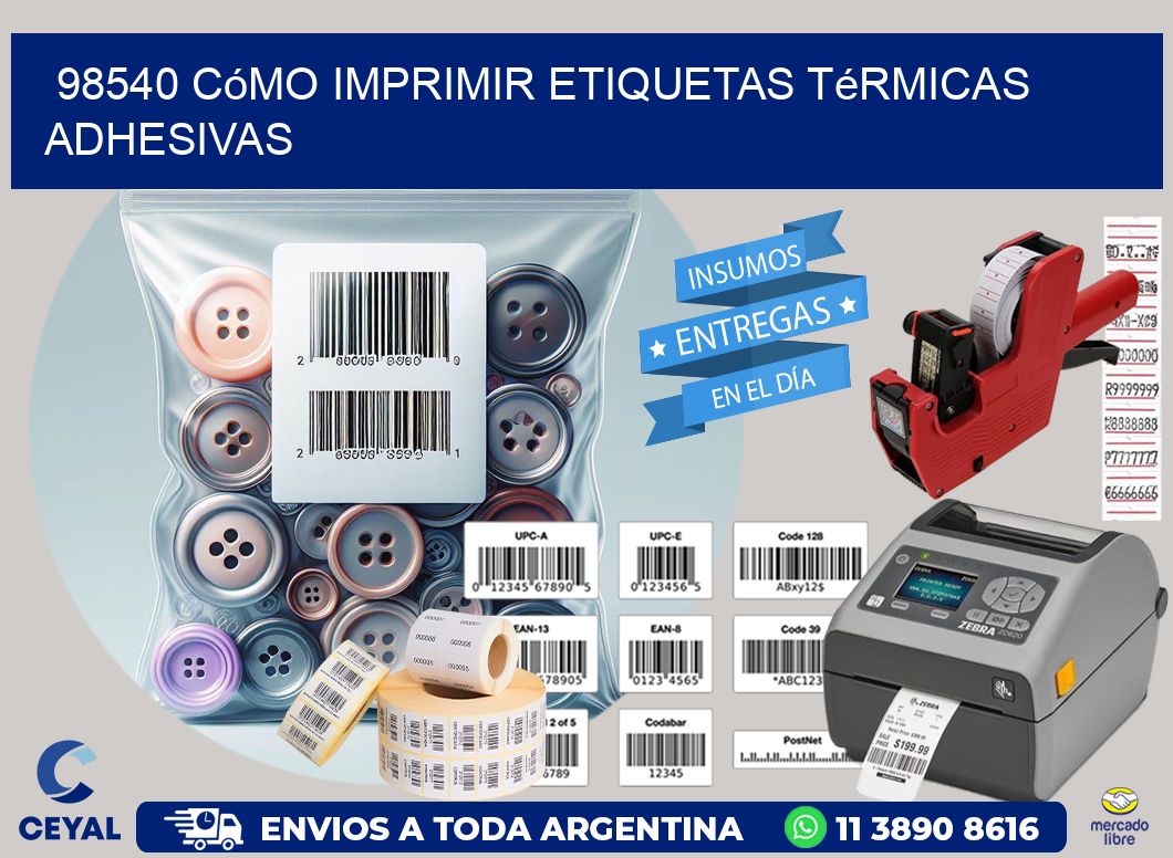 98540 cómo imprimir etiquetas térmicas adhesivas