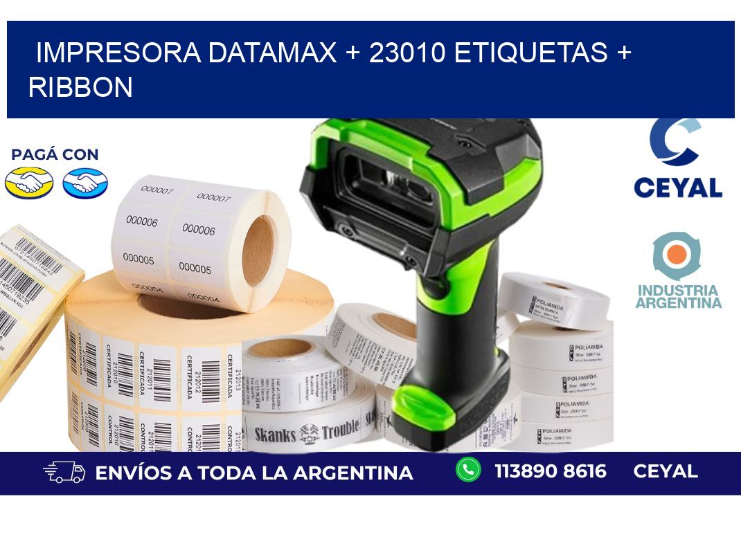 impresora DATAMAX + 23010 etiquetas + ribbon