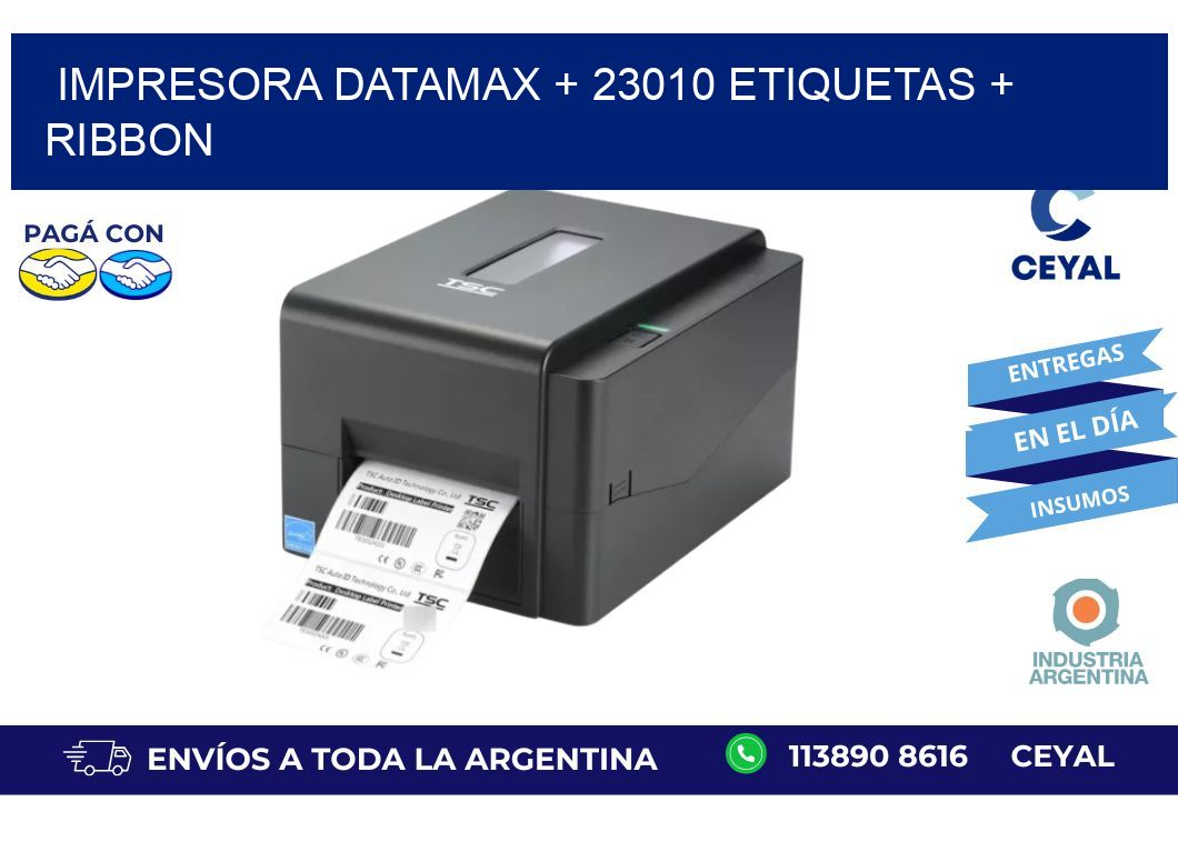 impresora DATAMAX + 23010 etiquetas + ribbon
