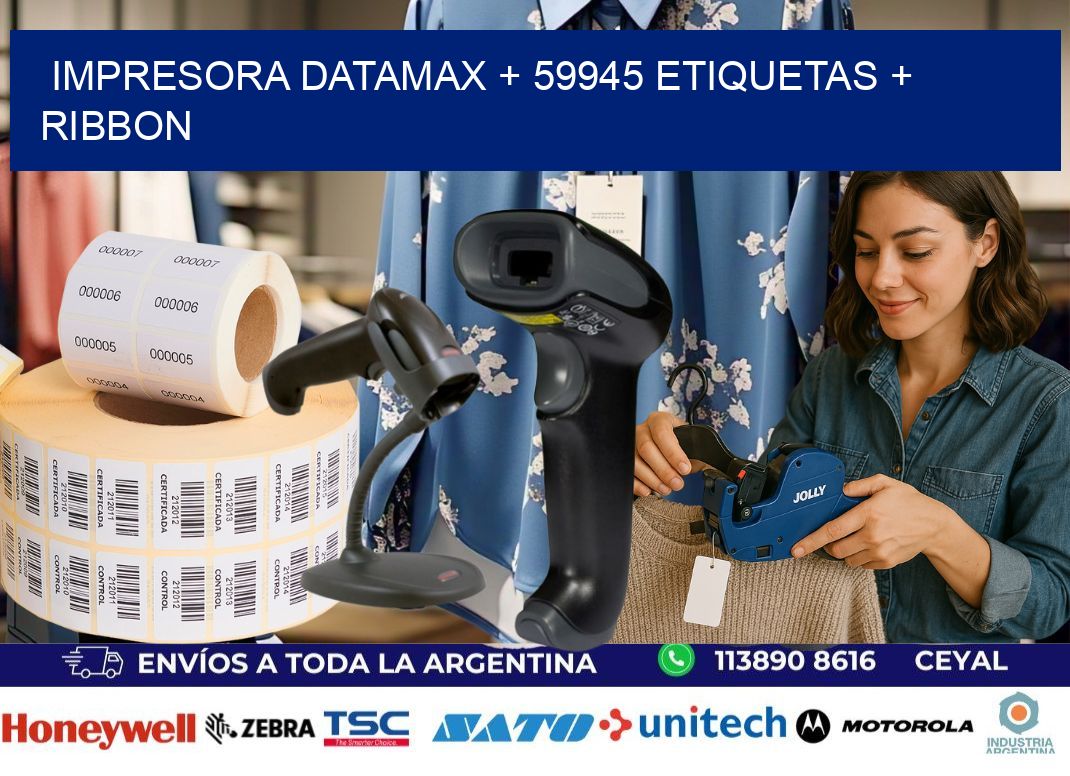impresora DATAMAX + 59945 etiquetas + ribbon