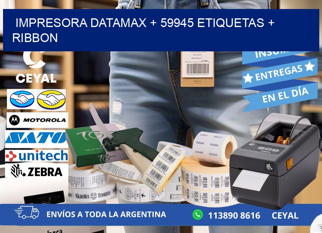 impresora DATAMAX + 59945 etiquetas + ribbon