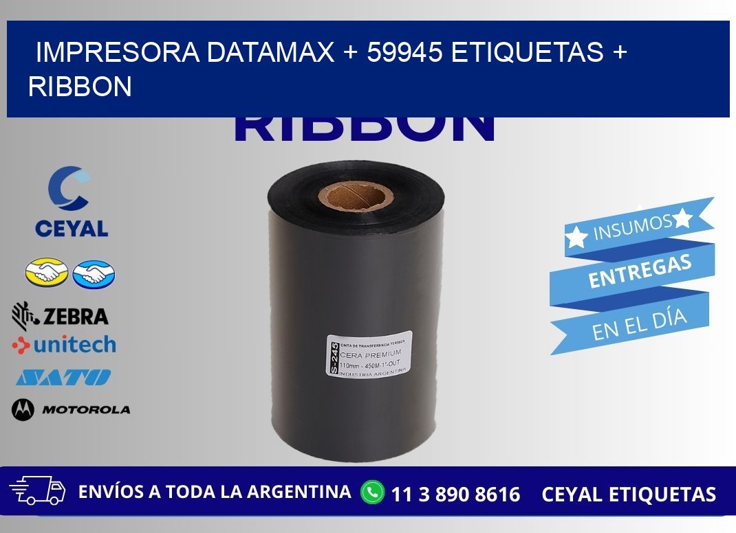 impresora DATAMAX + 59945 etiquetas + ribbon