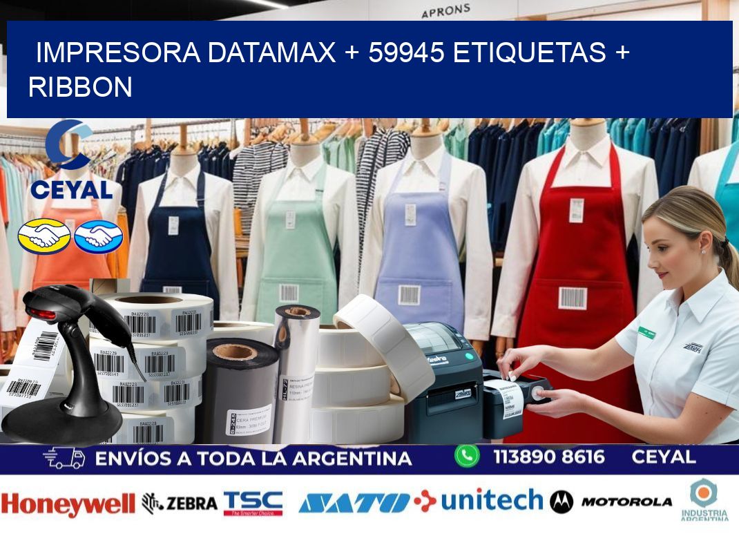 impresora DATAMAX + 59945 etiquetas + ribbon