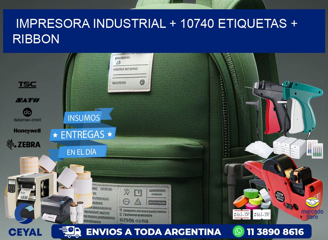 impresora industrial + 10740 etiquetas + ribbon