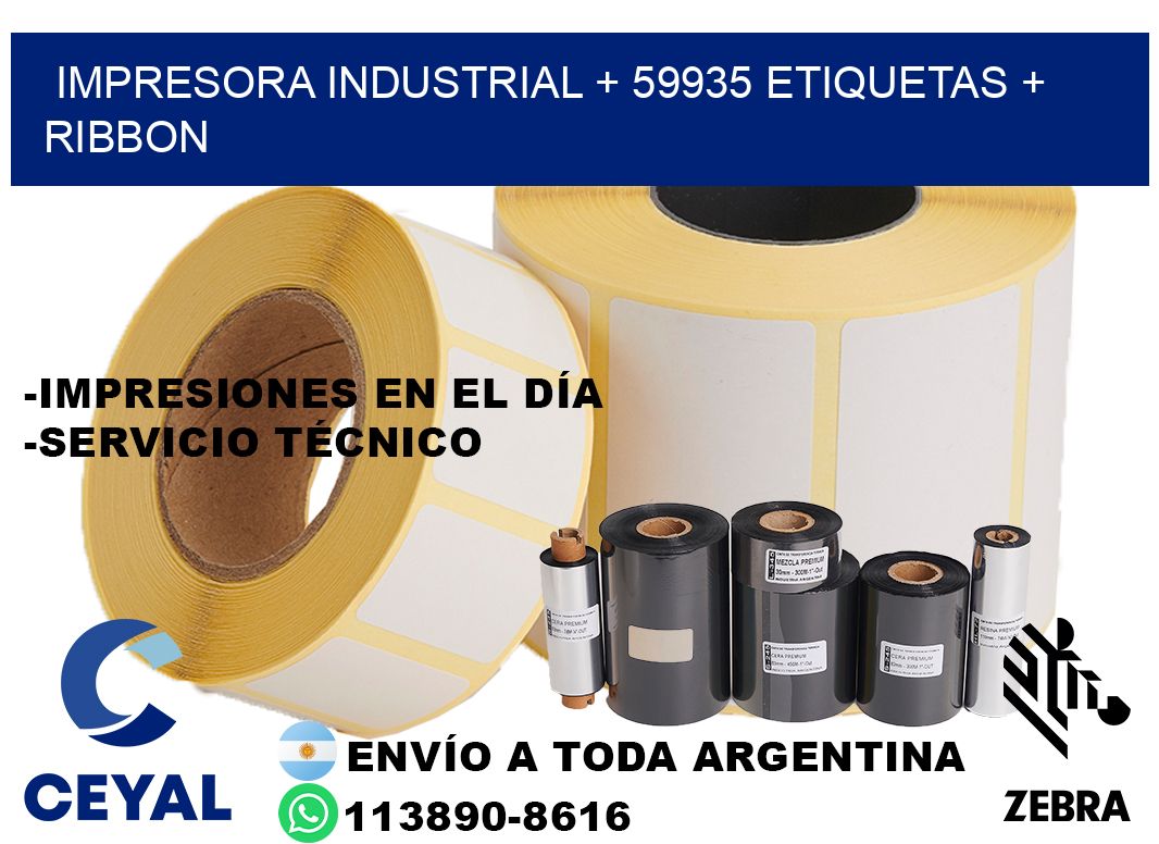 impresora industrial + 59935 etiquetas + ribbon