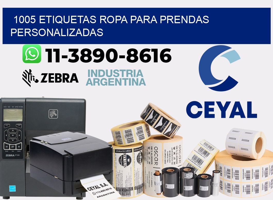 1005 Etiquetas ropa para prendas personalizadas