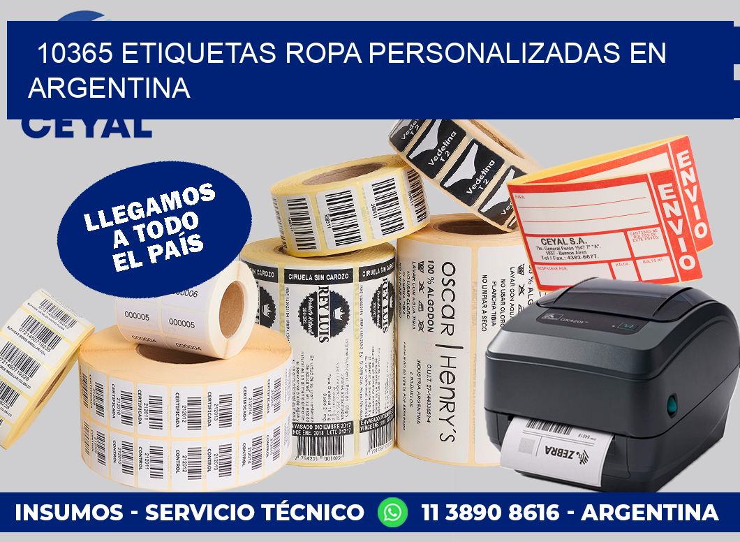 10365 Etiquetas ropa personalizadas en Argentina