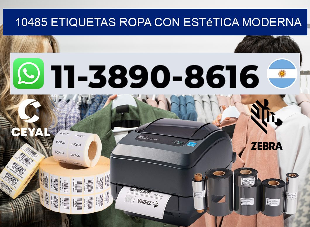 10485 Etiquetas ropa con estética moderna