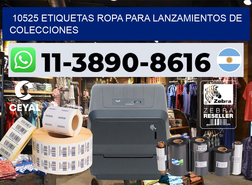 10525 Etiquetas ropa para lanzamientos de colecciones