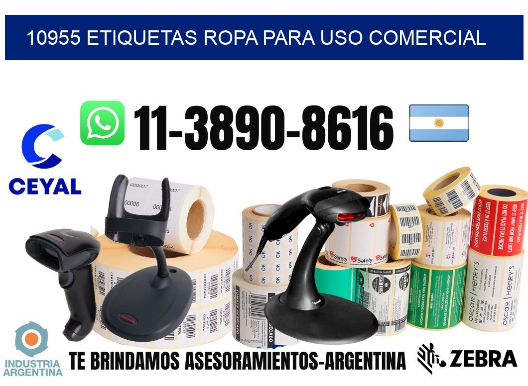10955 Etiquetas ropa para uso comercial