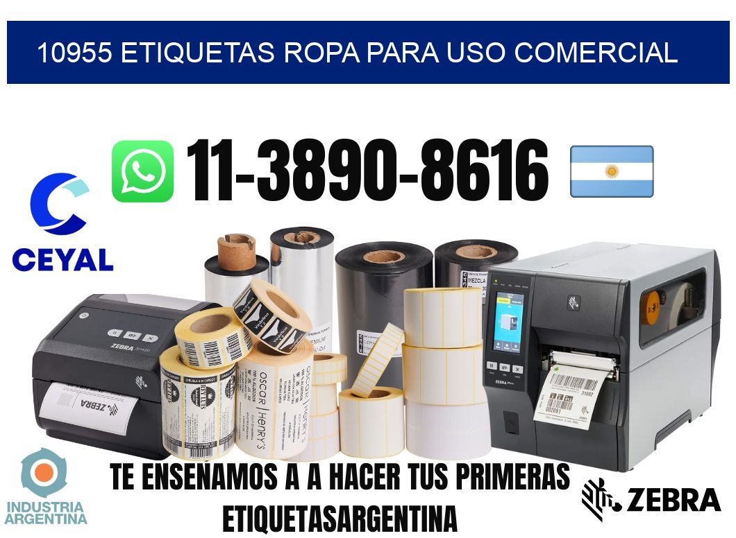 10955 Etiquetas ropa para uso comercial