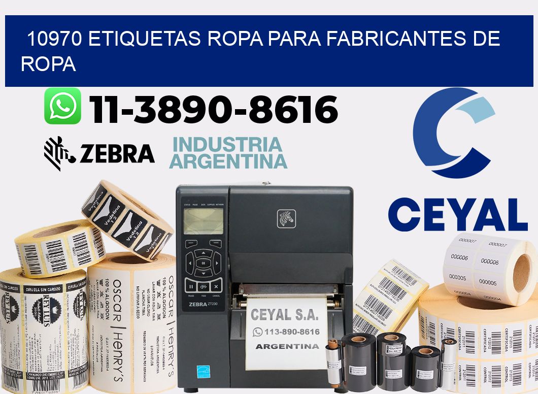 10970 Etiquetas ropa para fabricantes de ropa