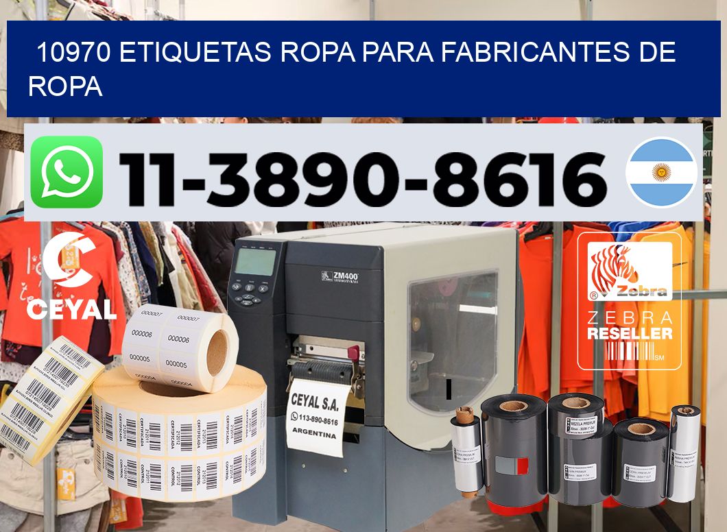 10970 Etiquetas ropa para fabricantes de ropa