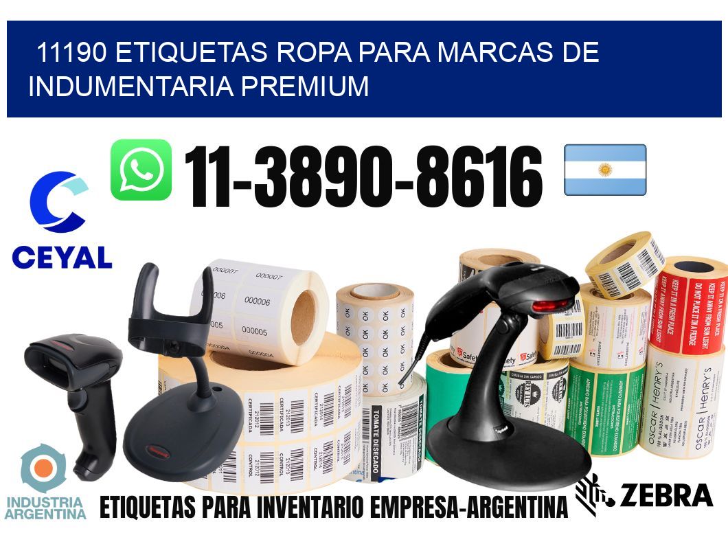 11190 Etiquetas ropa para marcas de indumentaria premium