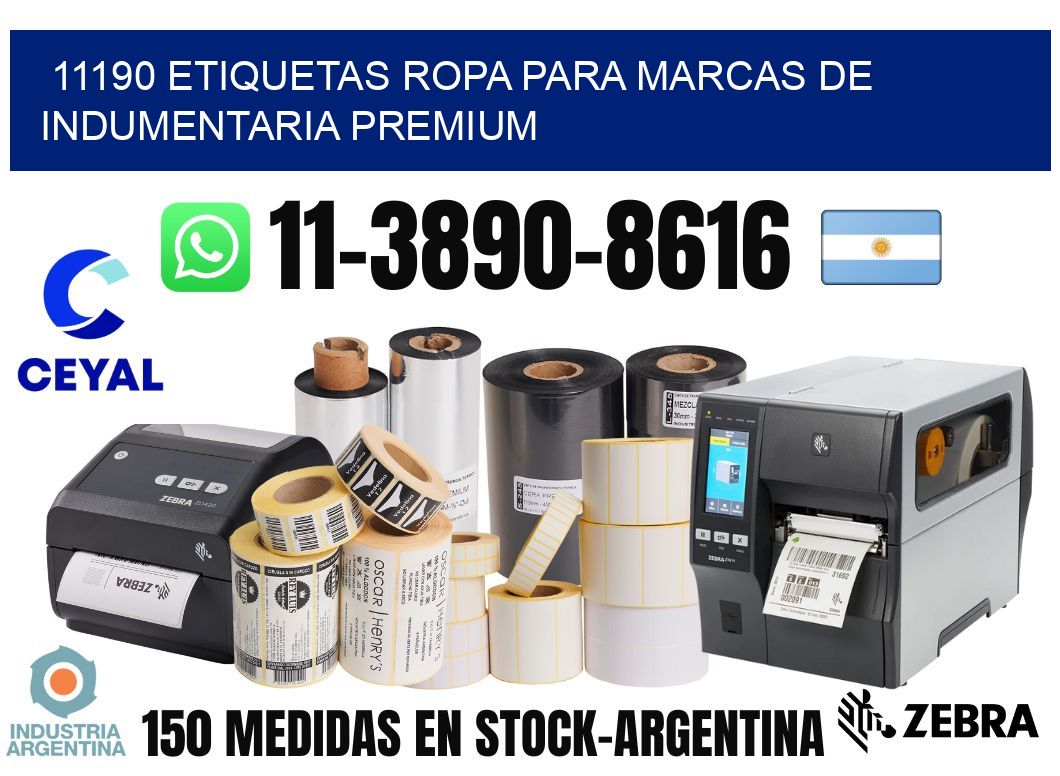 11190 Etiquetas ropa para marcas de indumentaria premium