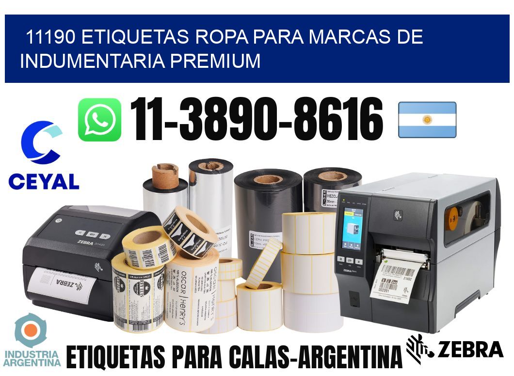 11190 Etiquetas ropa para marcas de indumentaria premium