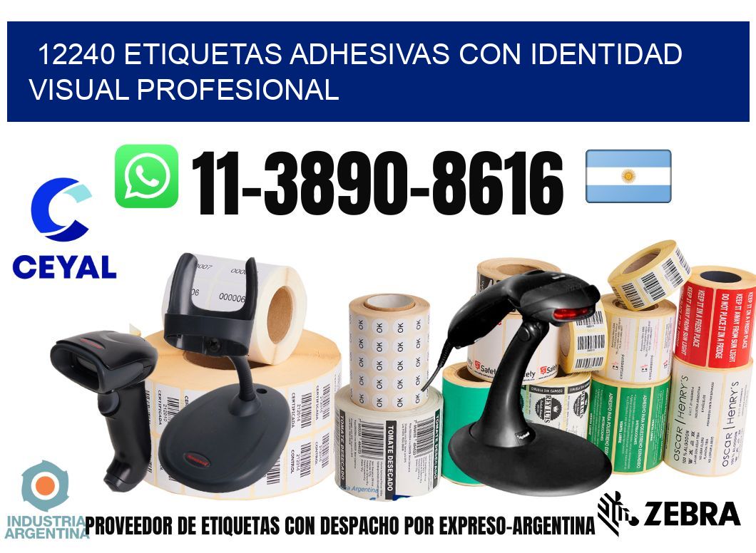 12240 Etiquetas adhesivas con identidad visual profesional