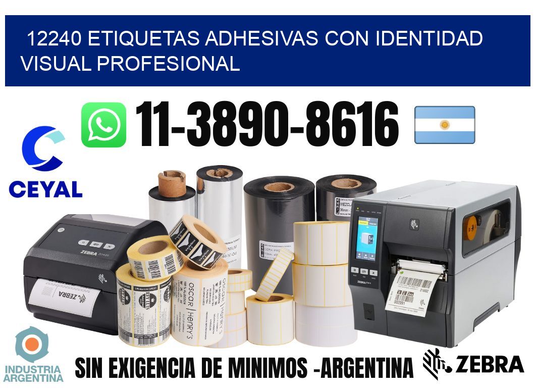 12240 Etiquetas adhesivas con identidad visual profesional