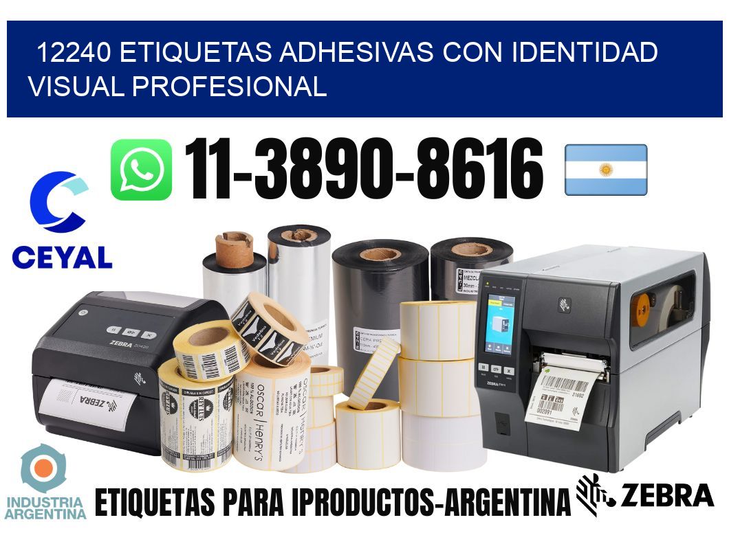 12240 Etiquetas adhesivas con identidad visual profesional
