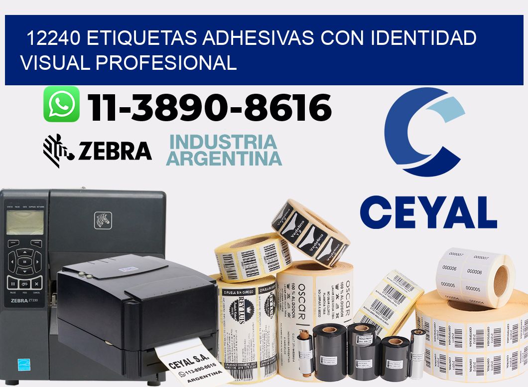 12240 Etiquetas adhesivas con identidad visual profesional