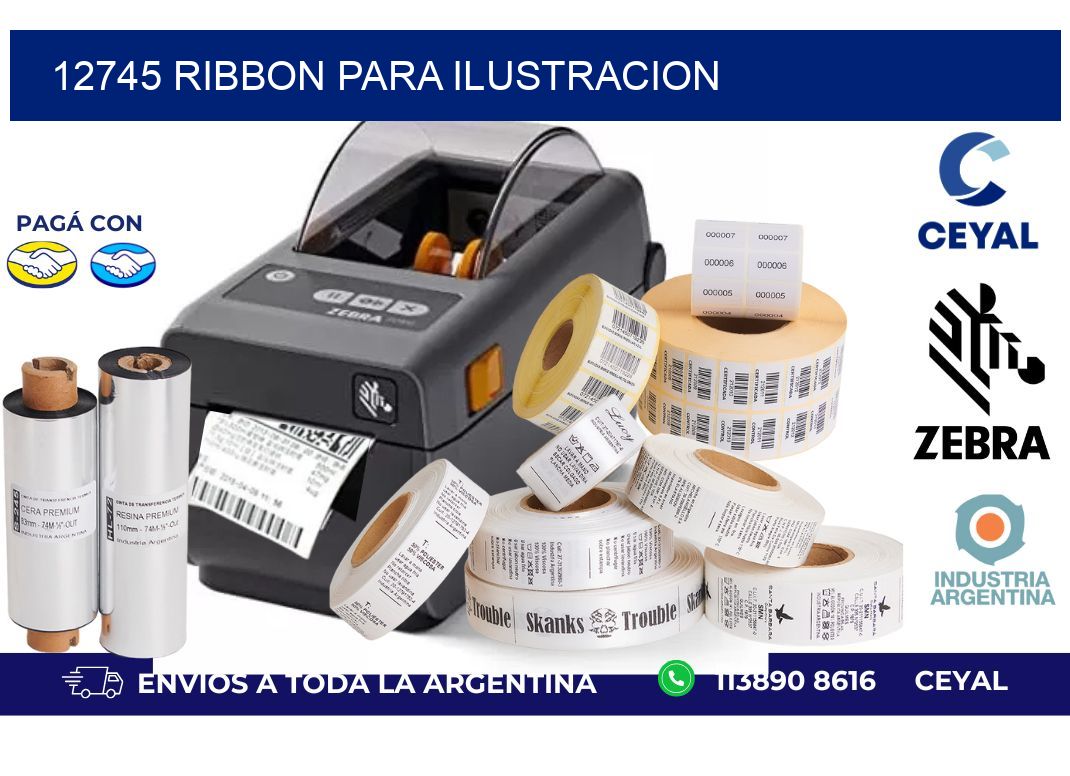 12745 ribbon para ilustracion