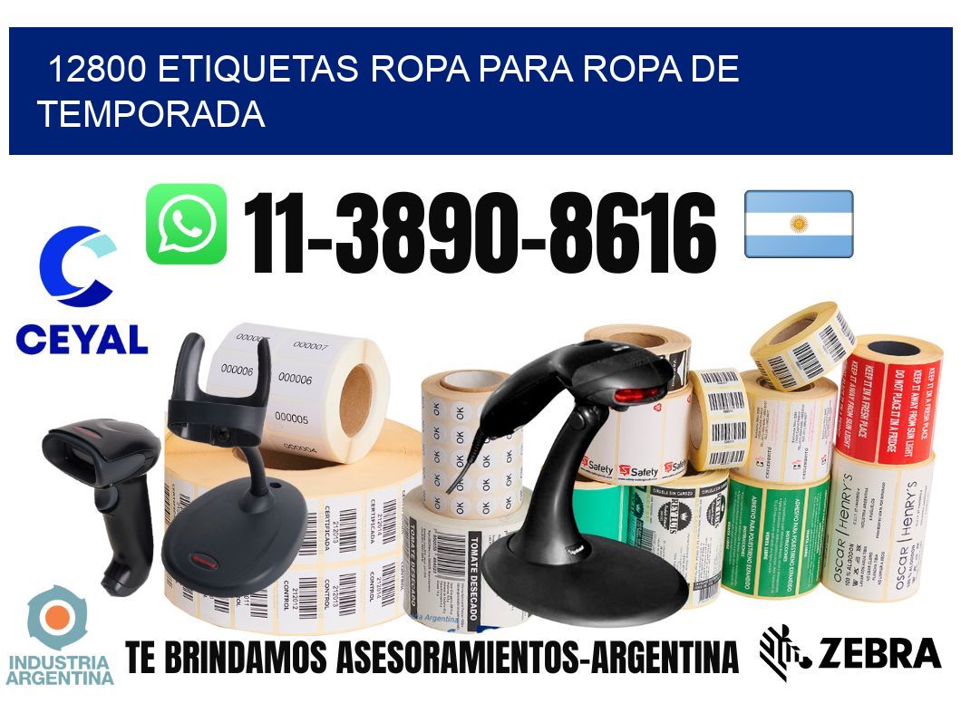 12800 Etiquetas ropa para ropa de temporada