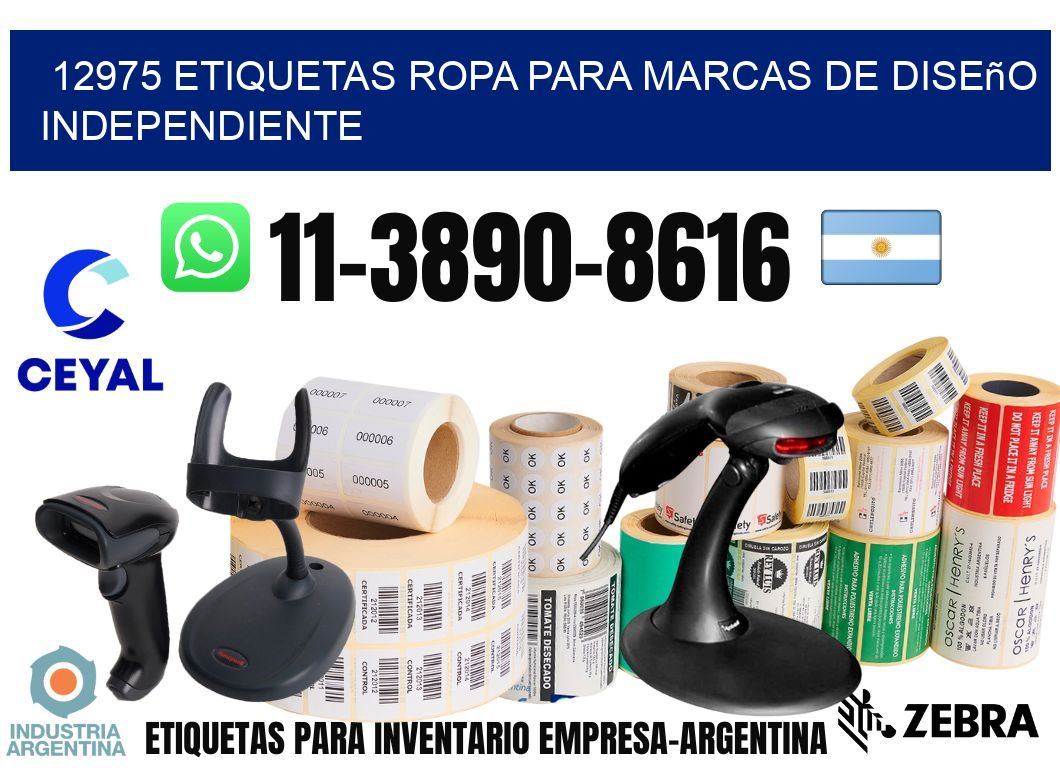 12975 Etiquetas ropa para marcas de diseño independiente