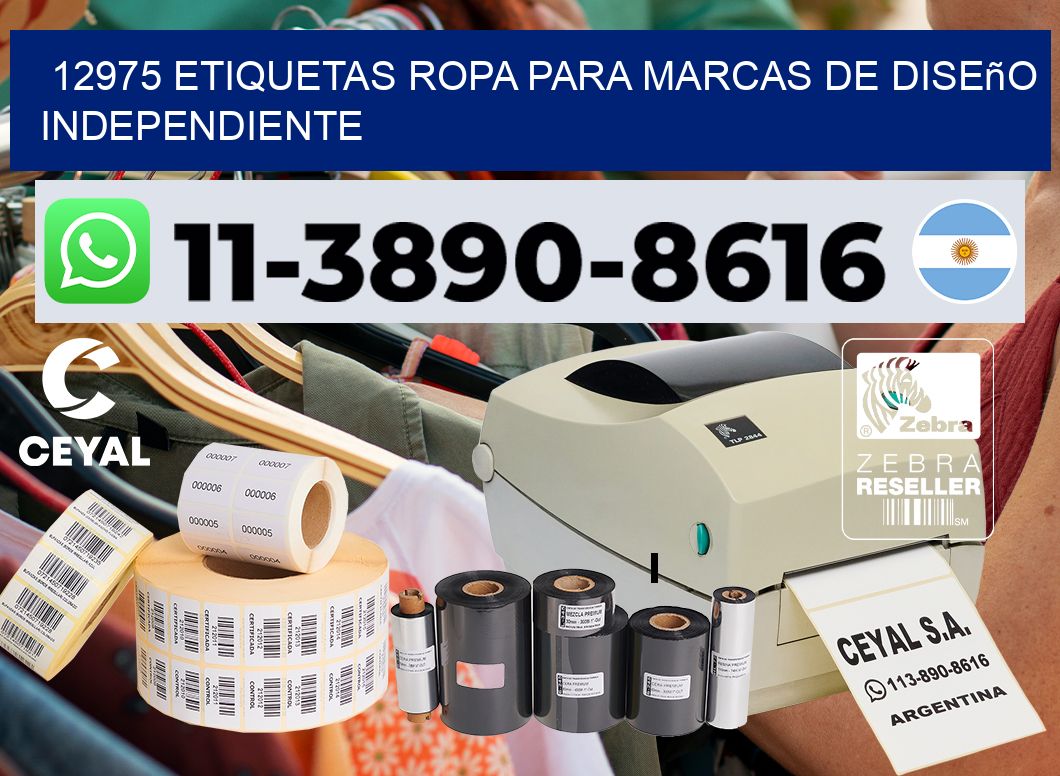 12975 Etiquetas ropa para marcas de diseño independiente
