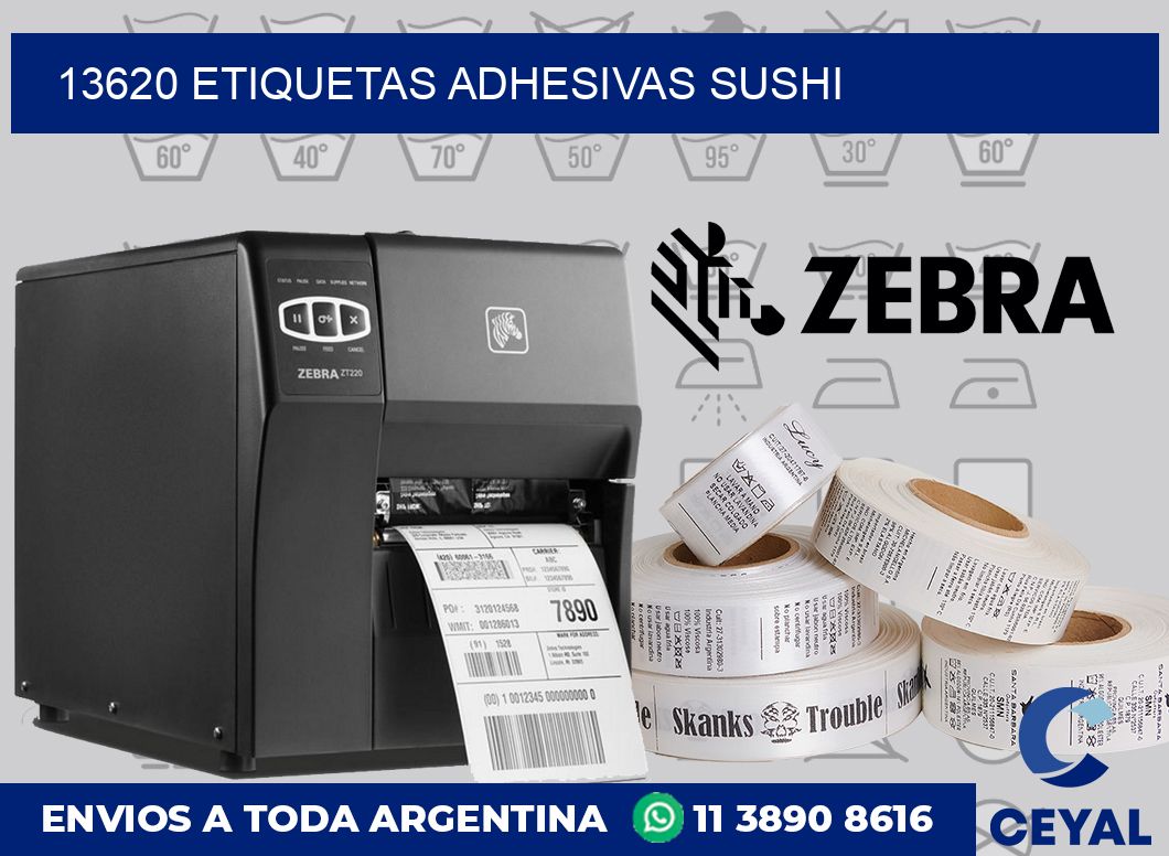 13620 etiquetas adhesivas sushi
