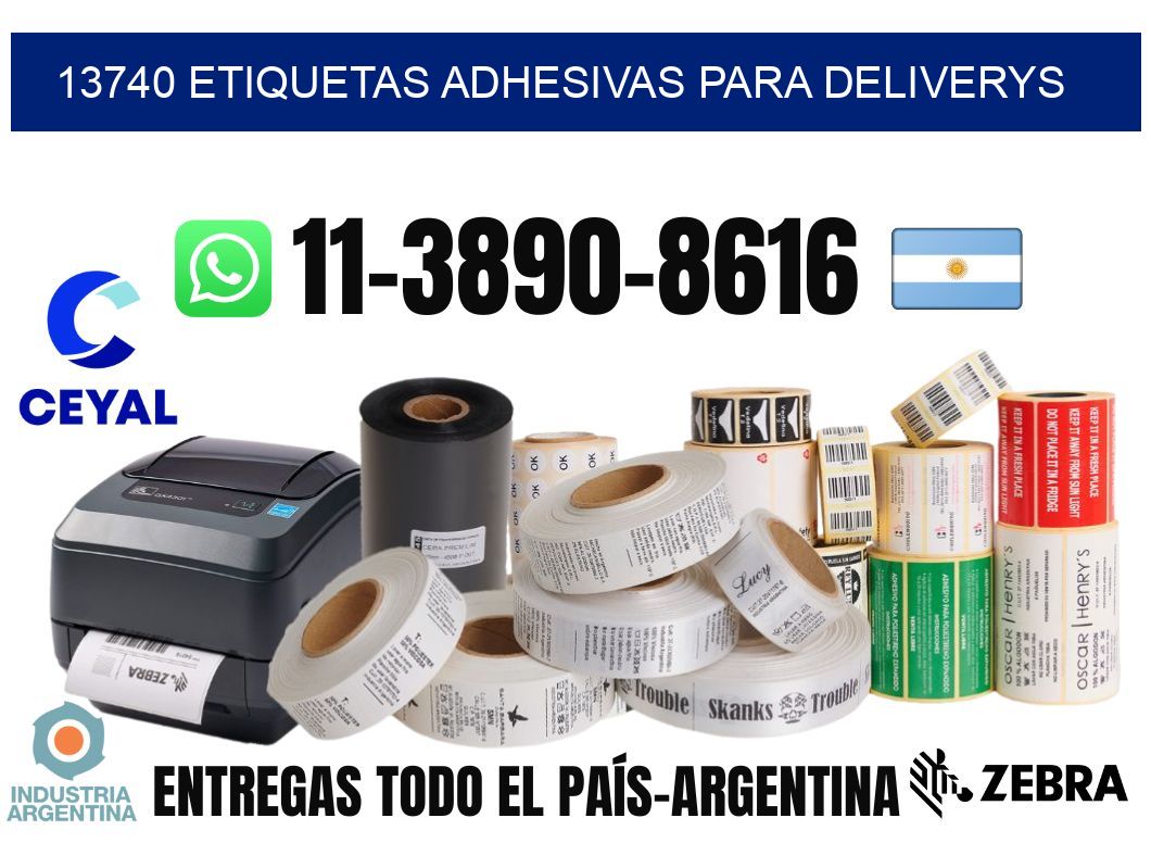 13740 etiquetas adhesivas para deliverys