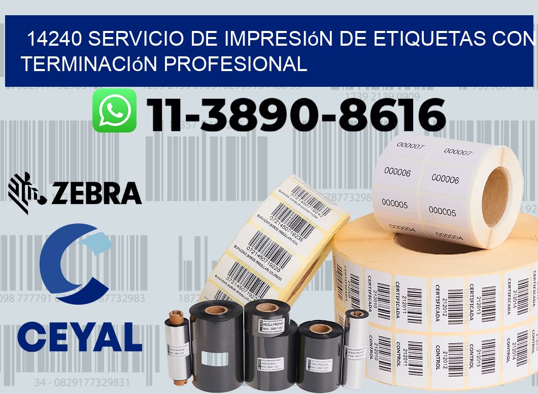 14240 Servicio de impresión de etiquetas con terminación profesional
