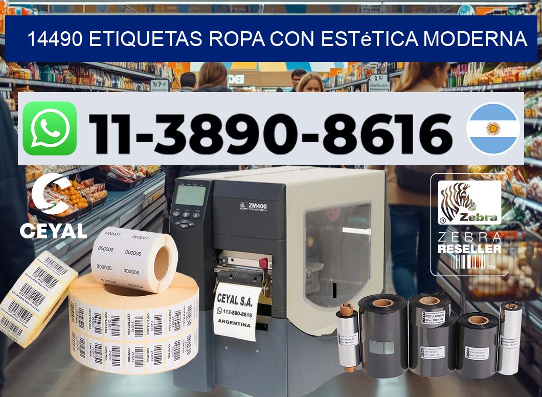 14490 Etiquetas ropa con estética moderna