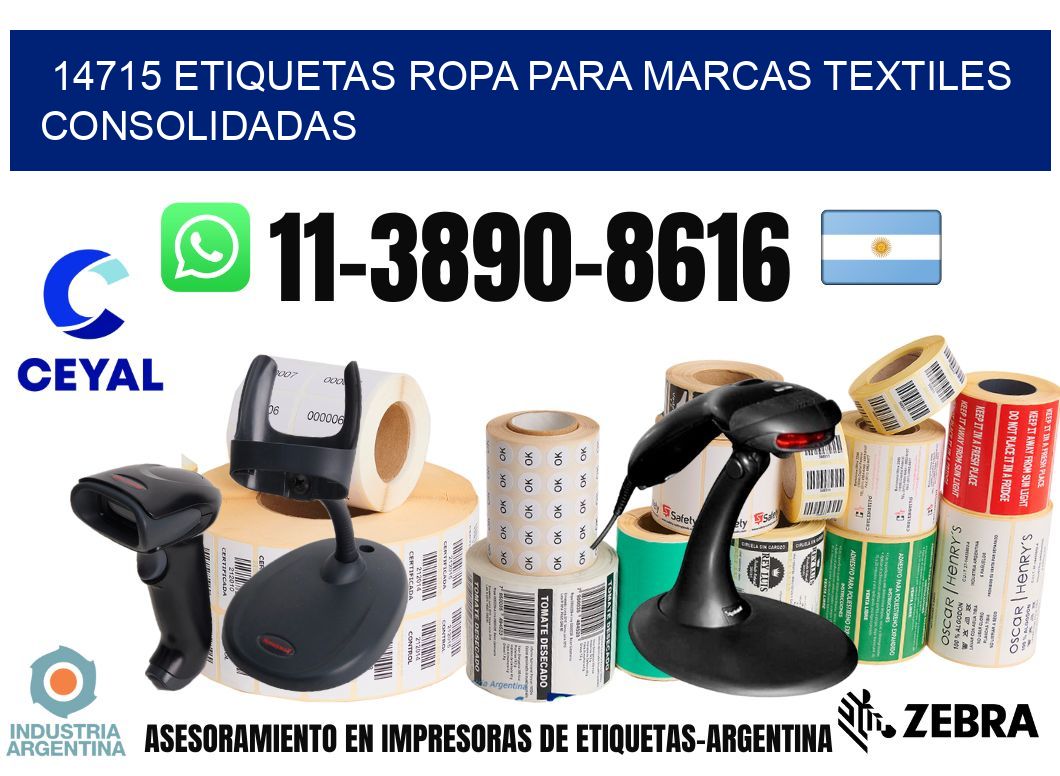 14715 Etiquetas ropa para marcas textiles consolidadas