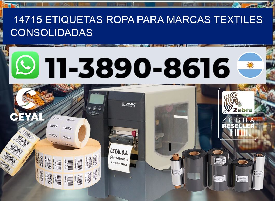 14715 Etiquetas ropa para marcas textiles consolidadas