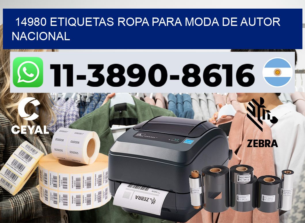 14980 Etiquetas ropa para moda de autor nacional