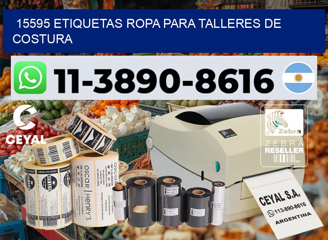 15595 Etiquetas ropa para talleres de costura