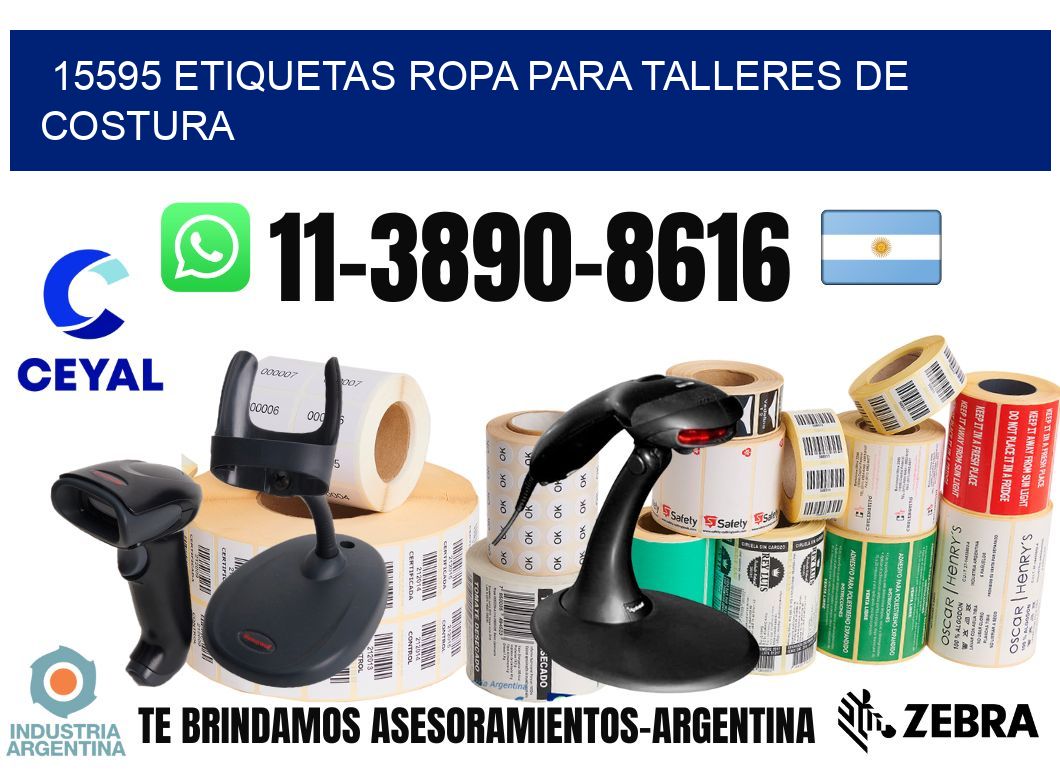 15595 Etiquetas ropa para talleres de costura