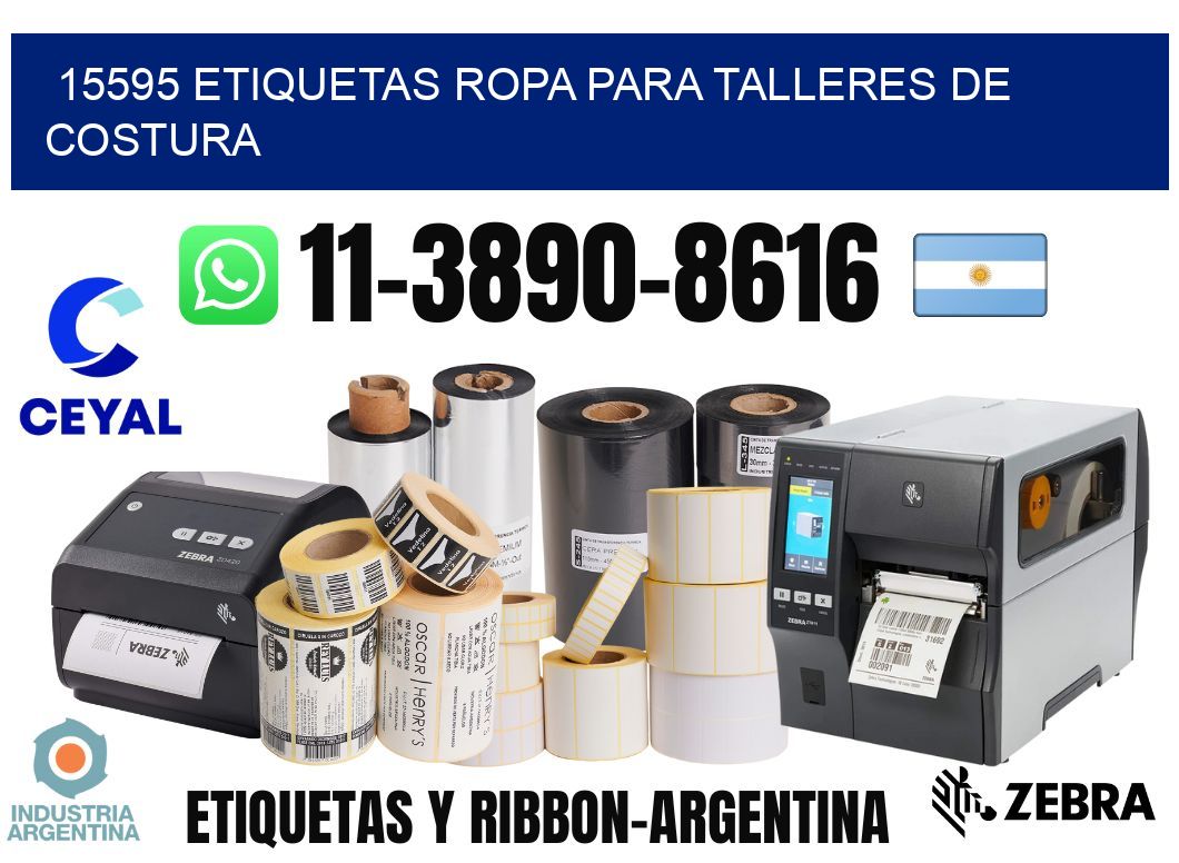 15595 Etiquetas ropa para talleres de costura