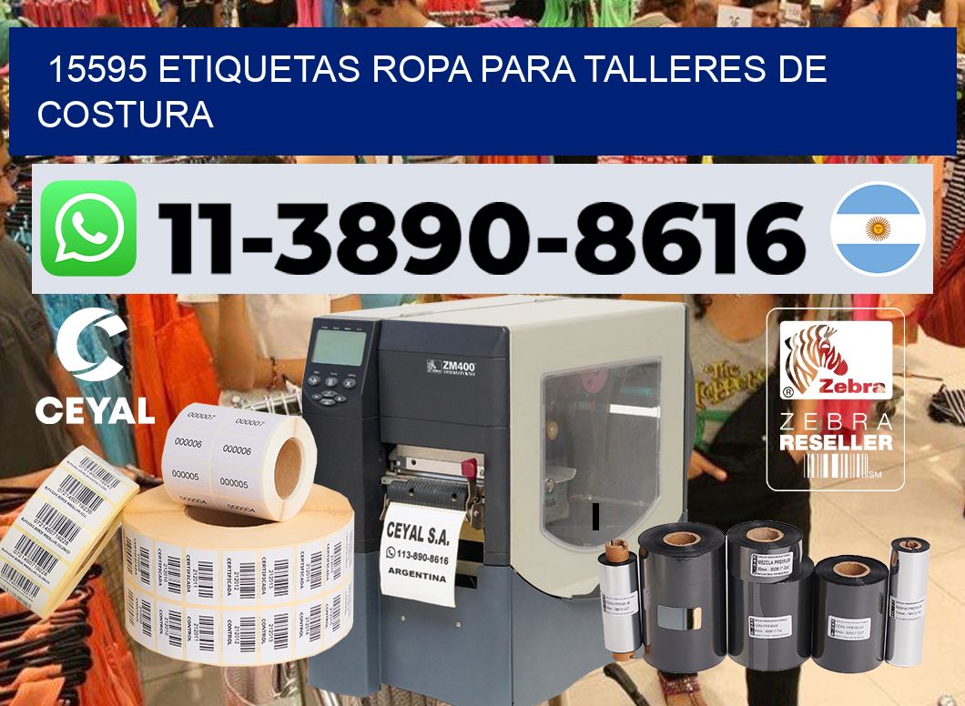 15595 Etiquetas ropa para talleres de costura