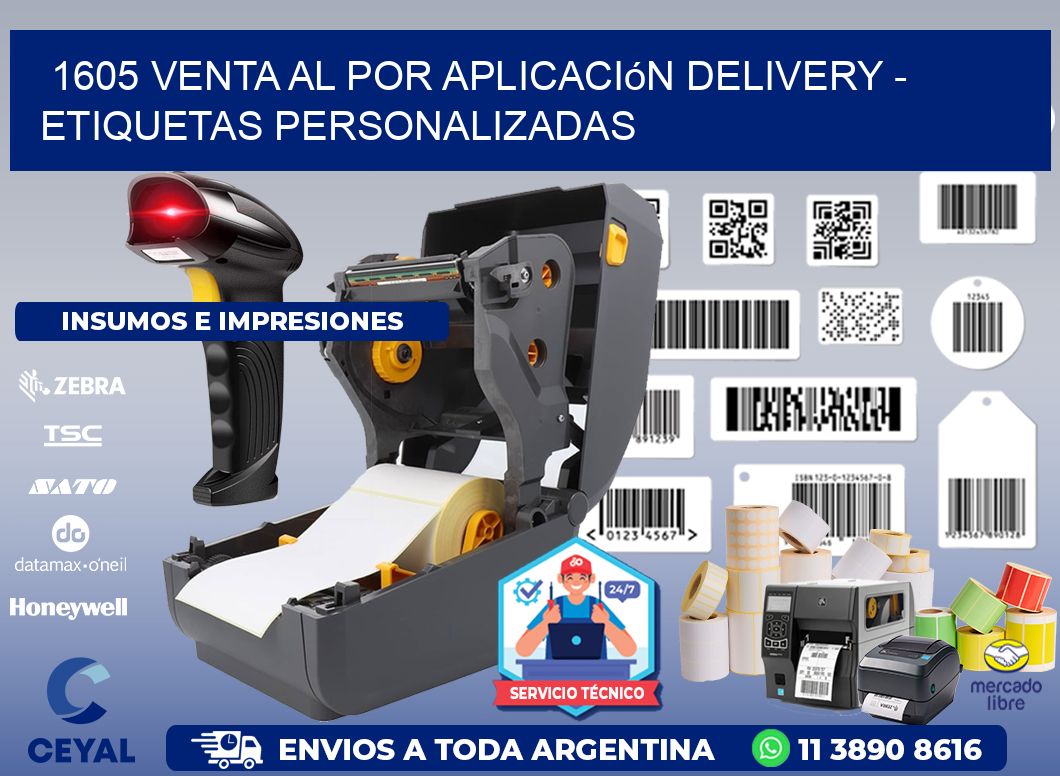 1605 Venta al Por Aplicación delivery - Etiquetas Personalizadas