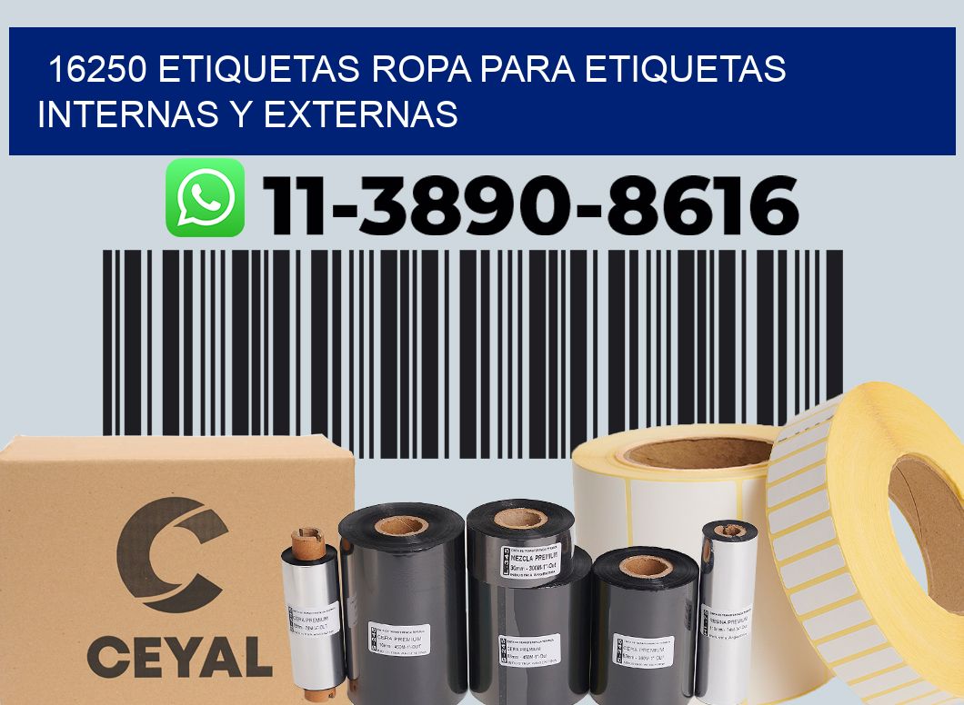 16250 Etiquetas ropa para etiquetas internas y externas