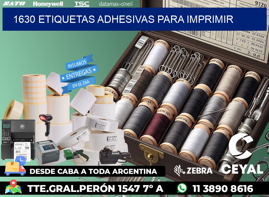 1630 etiquetas adhesivas para imprimir