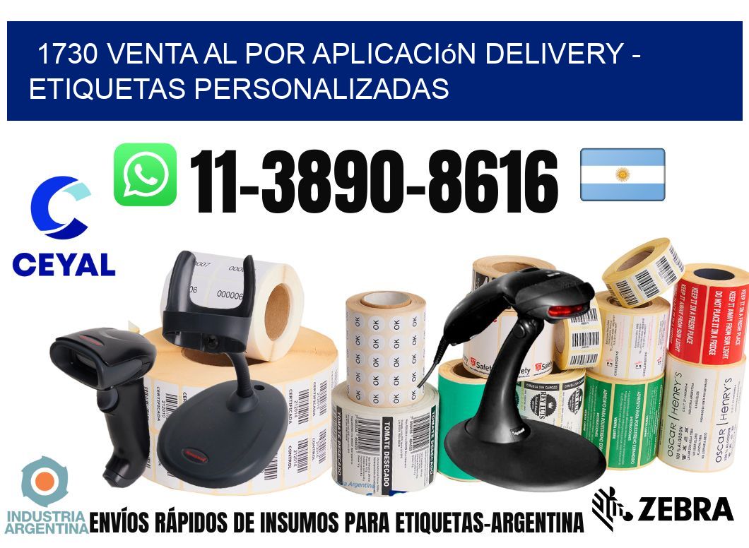 1730 Venta al Por Aplicación delivery - Etiquetas Personalizadas